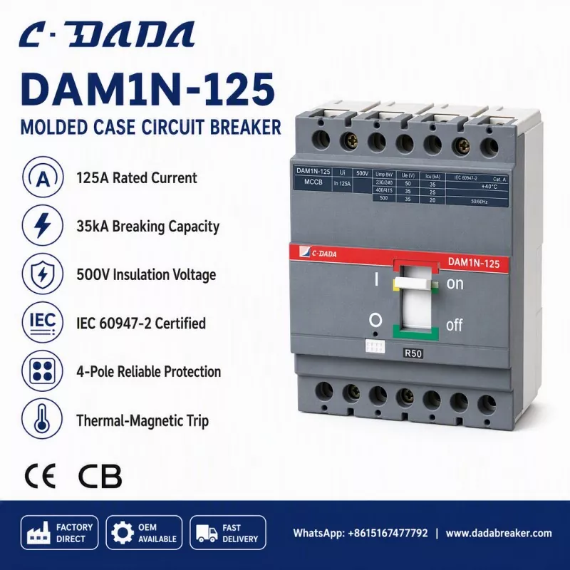 Zajištění integrity dílčí distribuce: Řešení MCCB C·DADA DAM1N-125